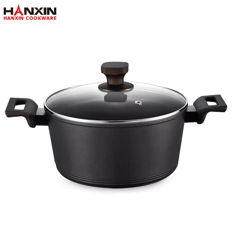 Casserole de revêtement en marbre et céramique en aluminium