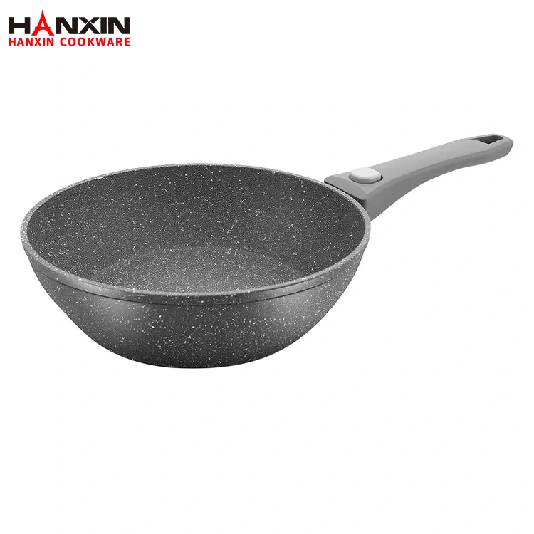 Poêle à frire profonde antiadhésive forgée en aluminium
