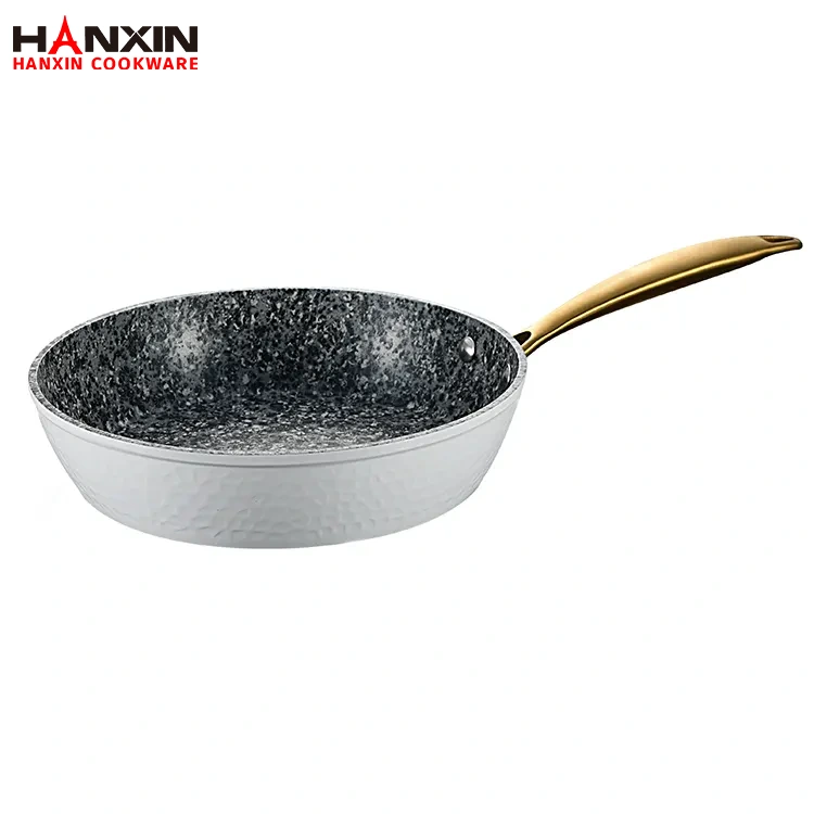 Poêle à frire profonde en aluminium avec revêtement en granit antiadhésif