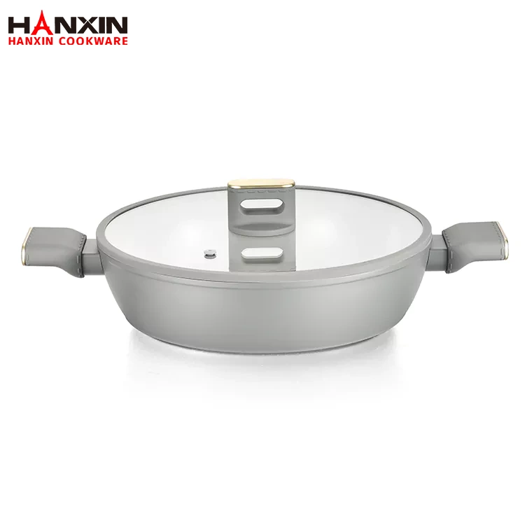 Sauteuse à revêtement en granit antiadhésif en aluminium