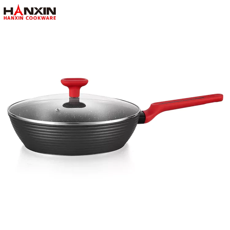 Poêle Wok à fond à induction antiadhésive en aluminium